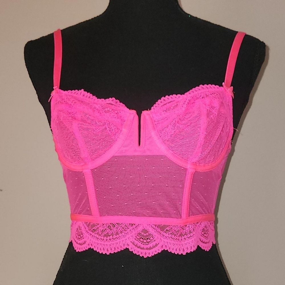 Auden Hot Pink Corset. Size XS